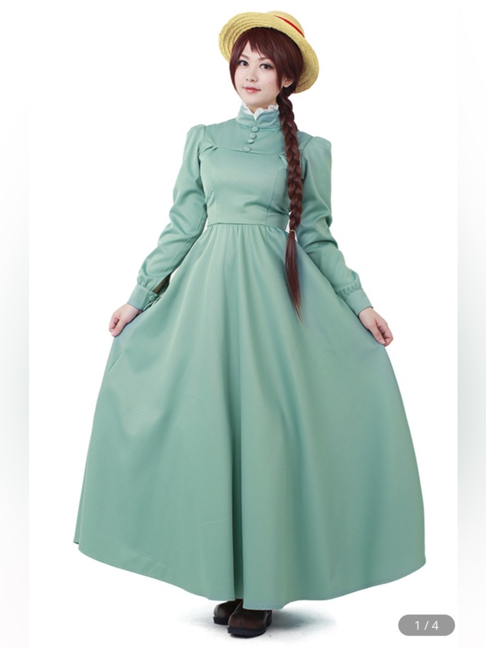 Sophie Hatter Green Cosplay Dress from Miccostumes